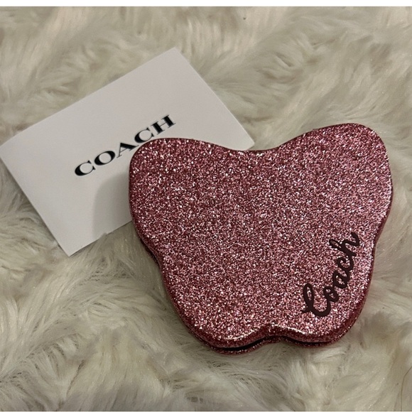 Coach Accessories - Coach Pink Glitter Butterfly Accessory